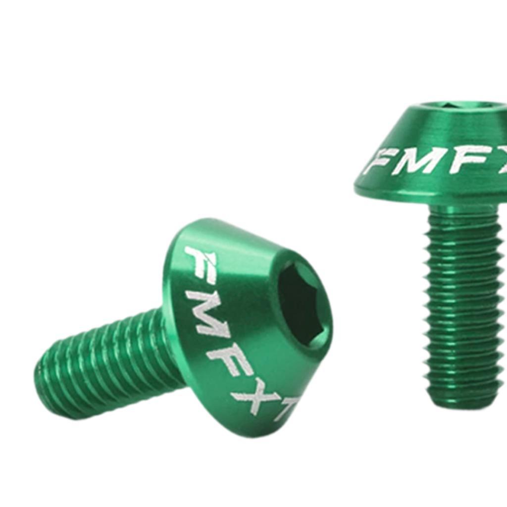 Lightweight Aluminium Alloy Water Bottle Cage Bolts Screws M5 x 12mm Green