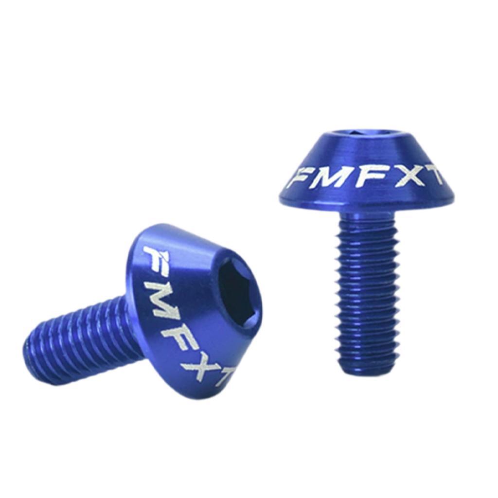 Lightweight Aluminium Alloy Water Bottle Cage Bolts Screws M5 x 12mm Blue