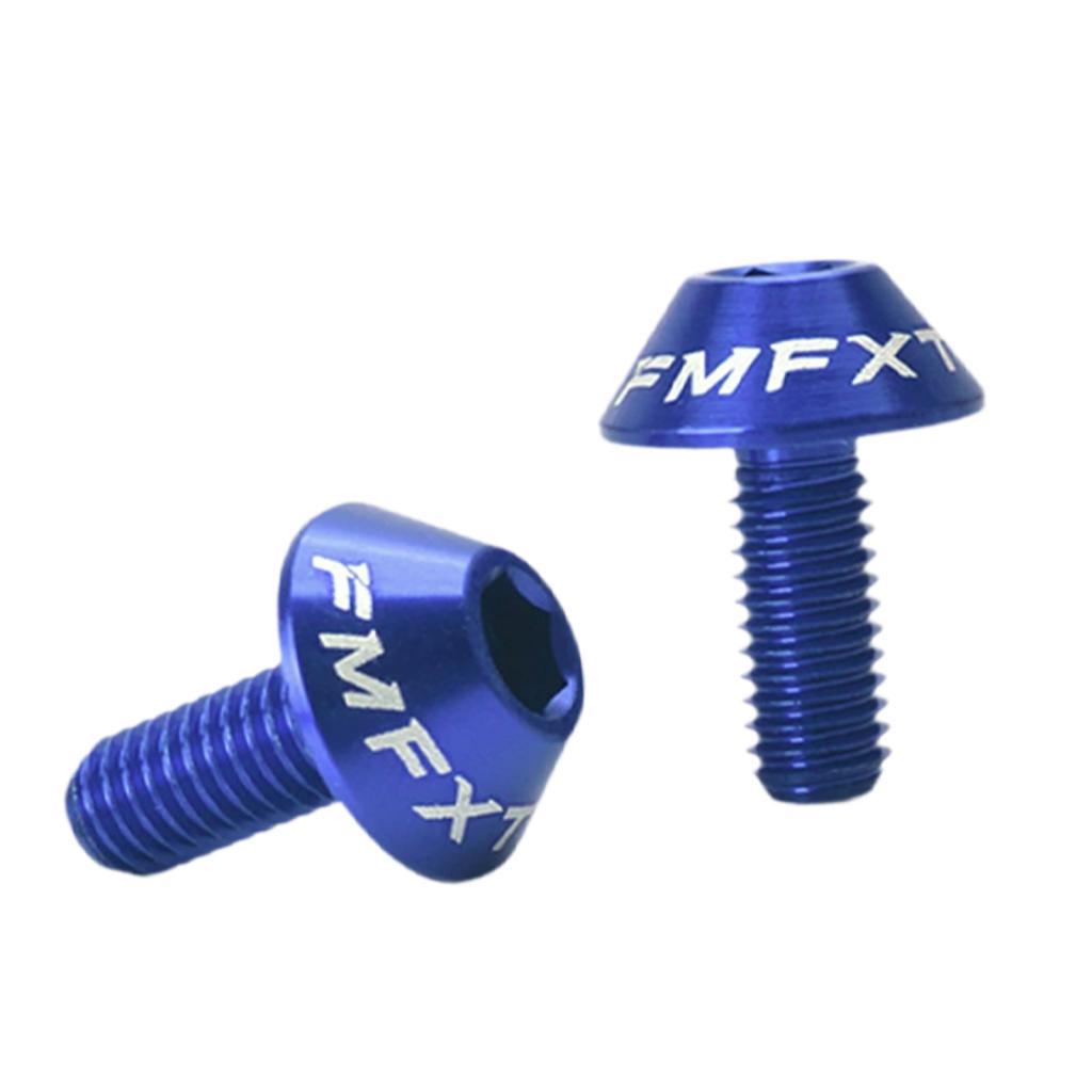 Lightweight Aluminium Alloy Water Bottle Cage Bolts Screws M5 x 12mm Blue
