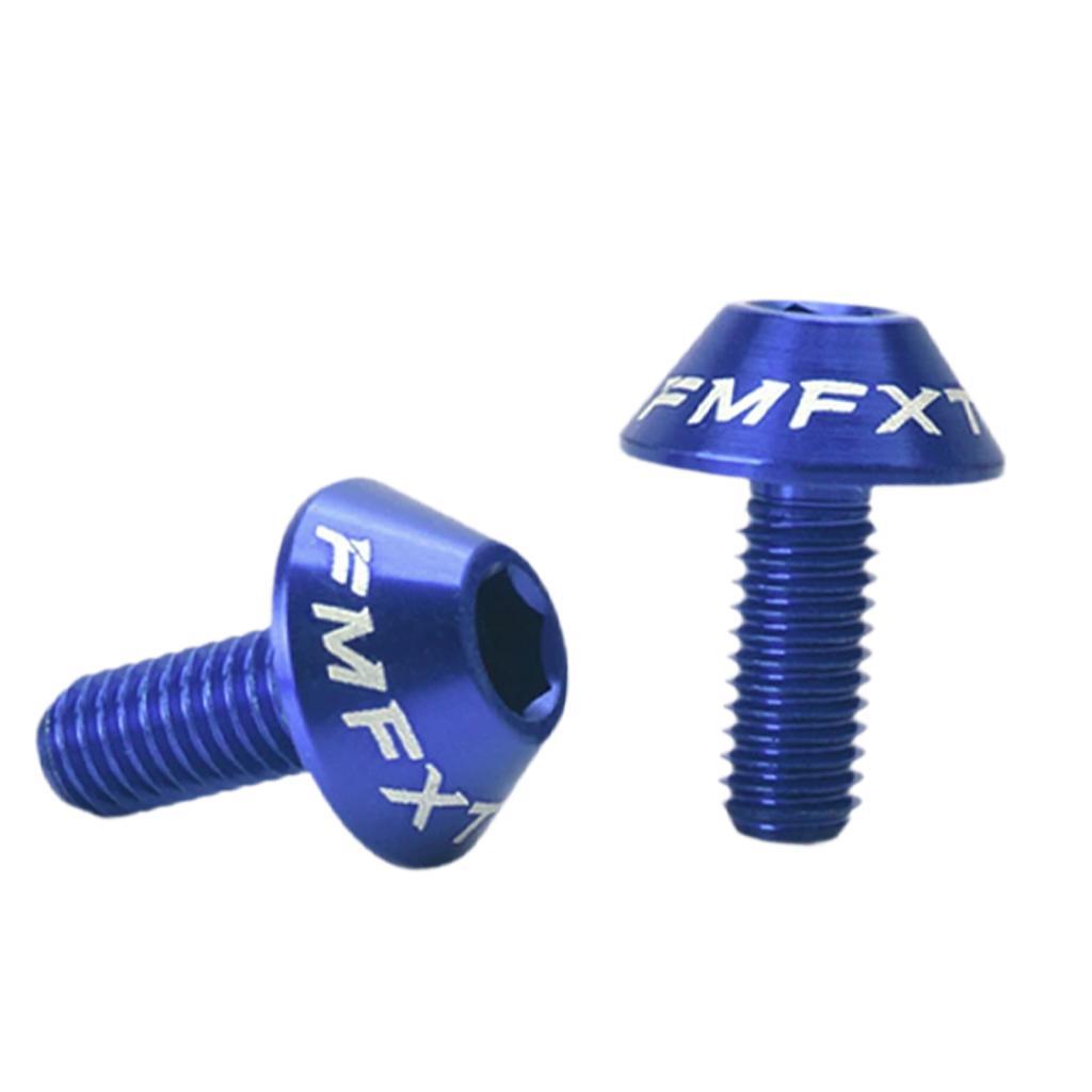 Lightweight Aluminium Alloy Water Bottle Cage Bolts Screws M5 x 12mm Blue