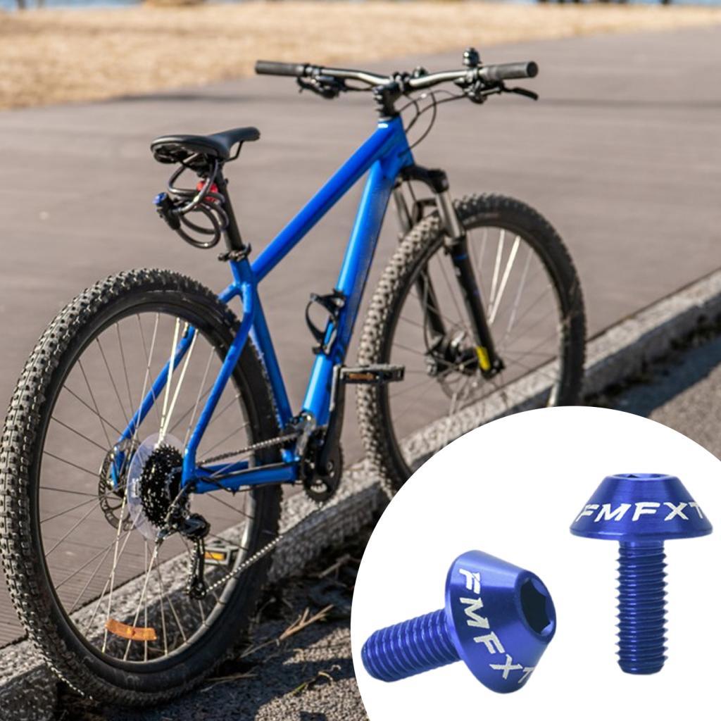 Lightweight Aluminium Alloy Water Bottle Cage Bolts Screws M5 x 12mm Blue