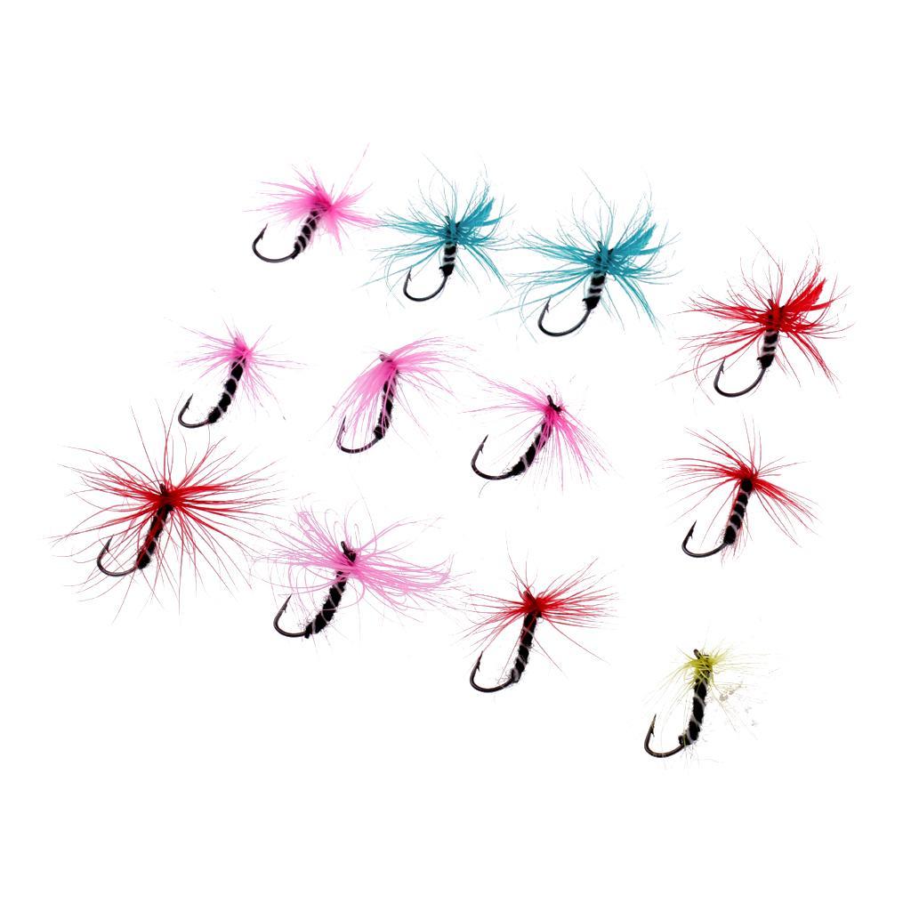 12pcs Fly Fishing Flies Colorful Bass Nymph Fly Assortment Fishing Lure 004#