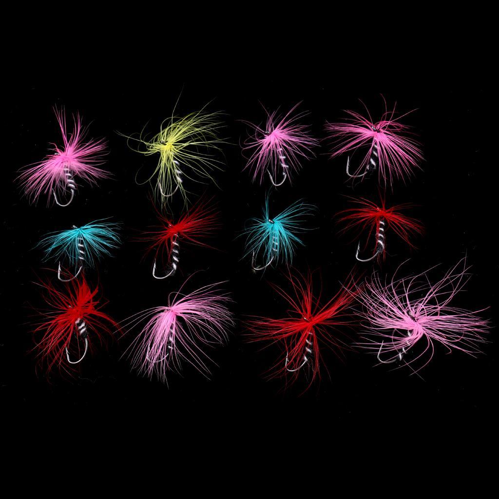 12pcs Fly Fishing Flies Colorful Bass Nymph Fly Assortment Fishing Lure 004#