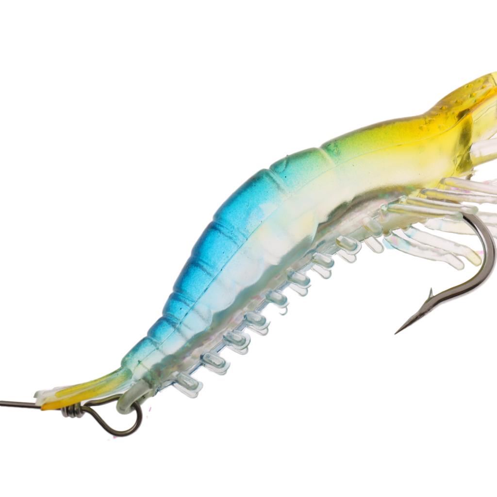 Shrimp Fishing Lure Luminous Shrimp Bait Sea Fishing Tackle Blue