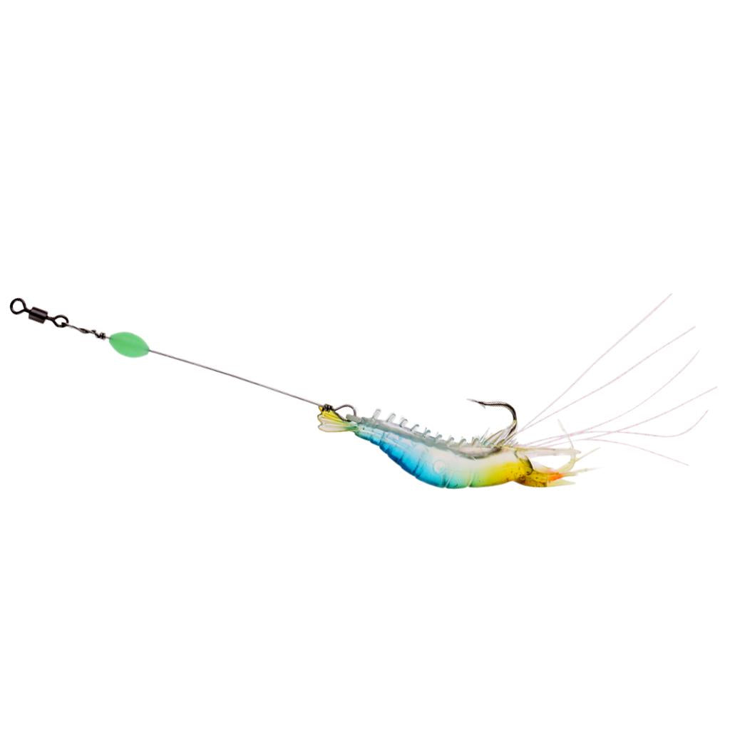 Shrimp Fishing Lure Luminous Shrimp Bait Sea Fishing Tackle Blue