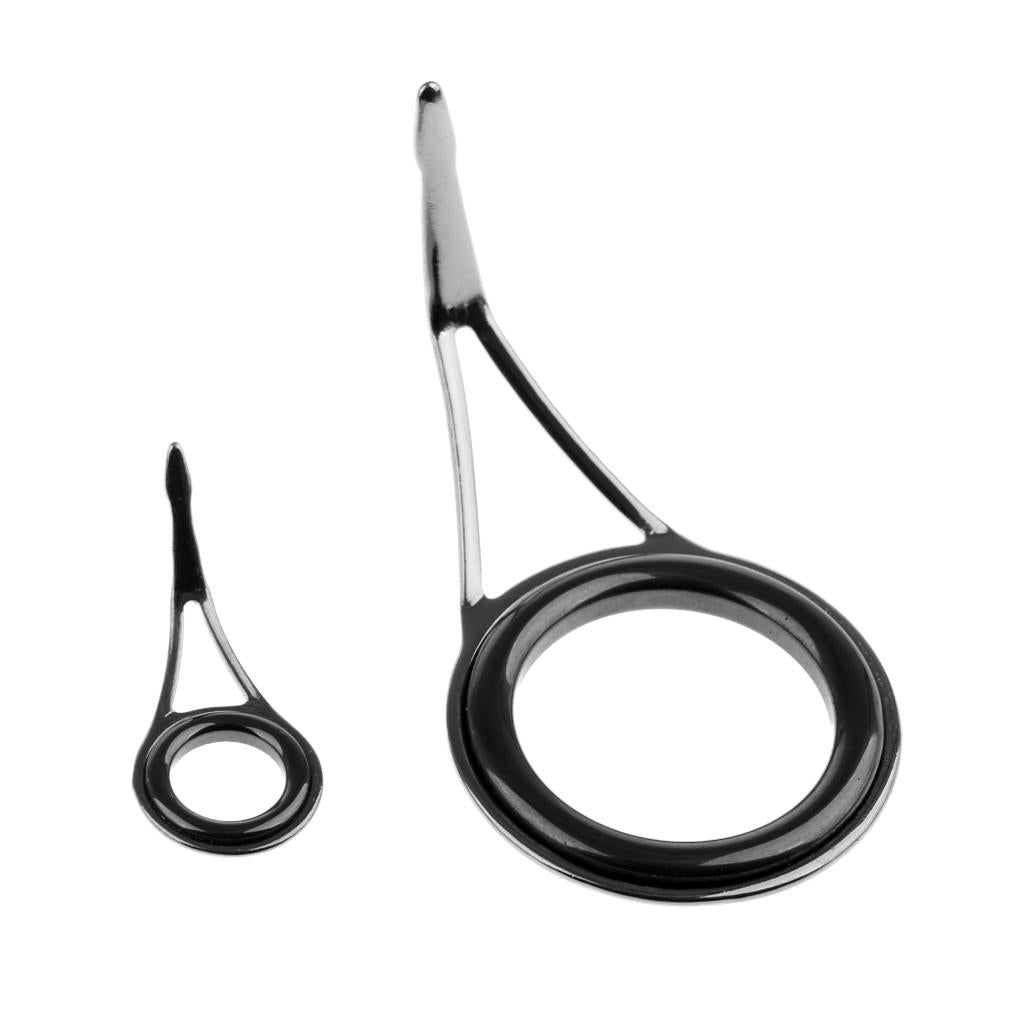 75Pcs Stainless Steel Fishing Rod Guides Ring Rod Repair Kit DIY Eye Rings