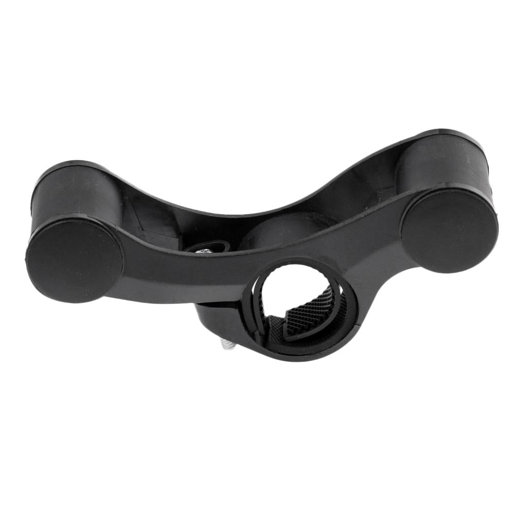Handlebar Extension Bicycle Dual Bike Light Holder Extender Mount Black