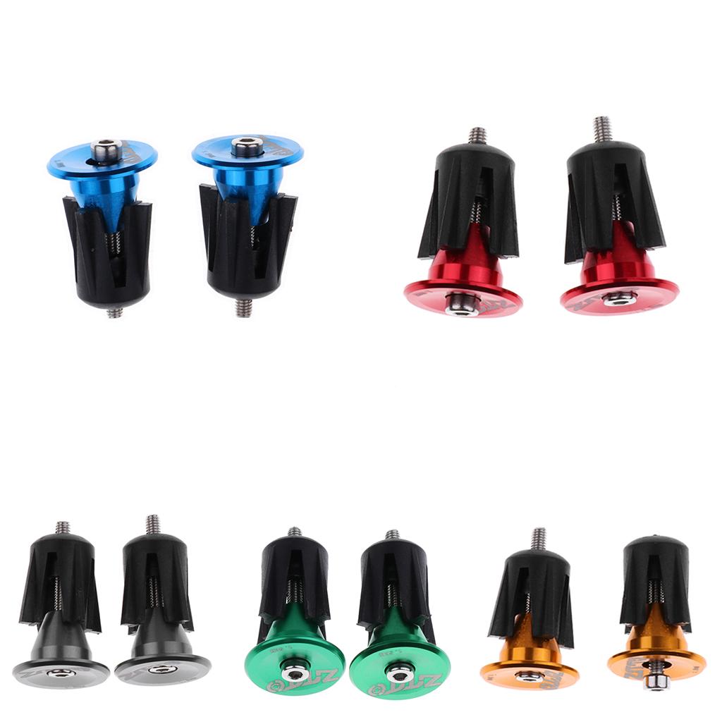 1 Pair Alloy Bike Bicycle Handlebar End Grips Plugs Handle Bar Caps Gold