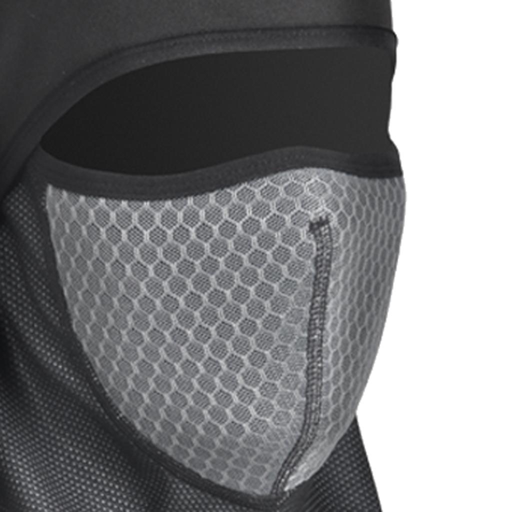 Winter Cycling Full Face Mask Windproof Skiing Fleece Warm Hood Scarf Gray