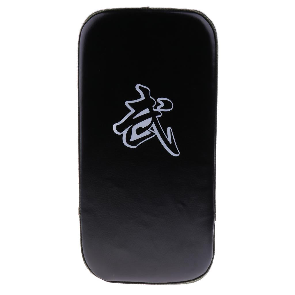 PU Leather Boxing Foot Target Punch Focus Pad MMA Muay Thai Training Black