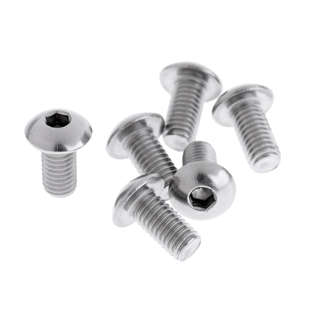 6pcs M5x10mm Steel Bicycle Disc Brake Rotor Bolts Bike Disk Rotor Screws