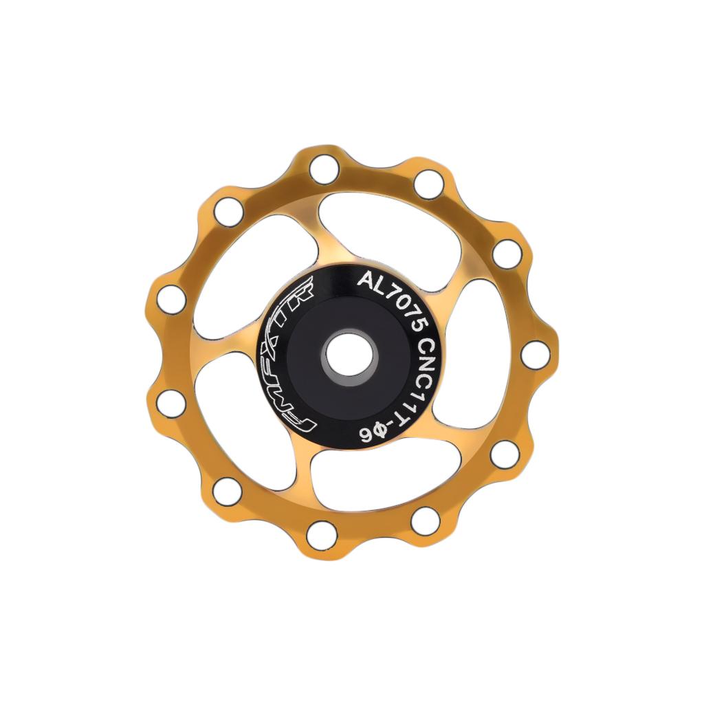 Bike Jockey Wheel Bicycle Rear Derailleur Guide Pulley 11T Bearing Gold