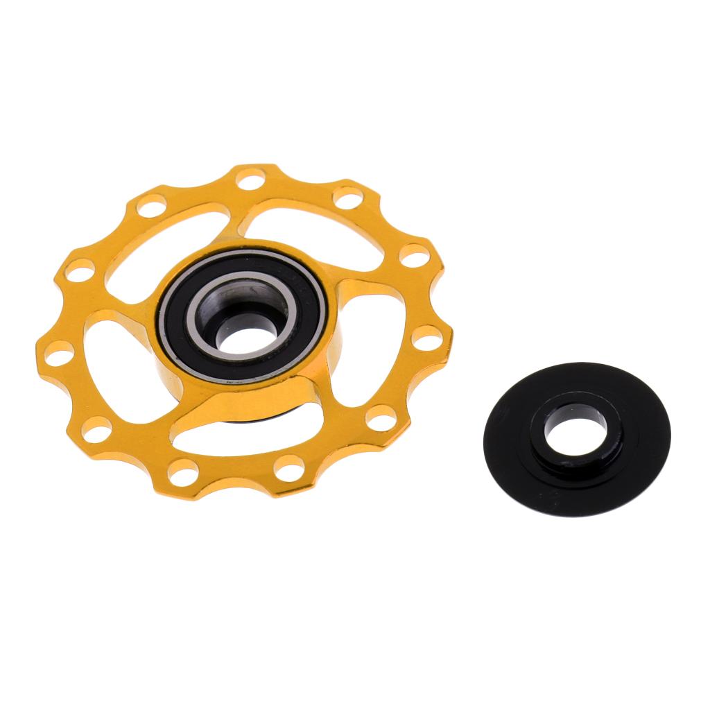 Bike Jockey Wheel Bicycle Rear Derailleur Guide Pulley 11T Bearing Gold
