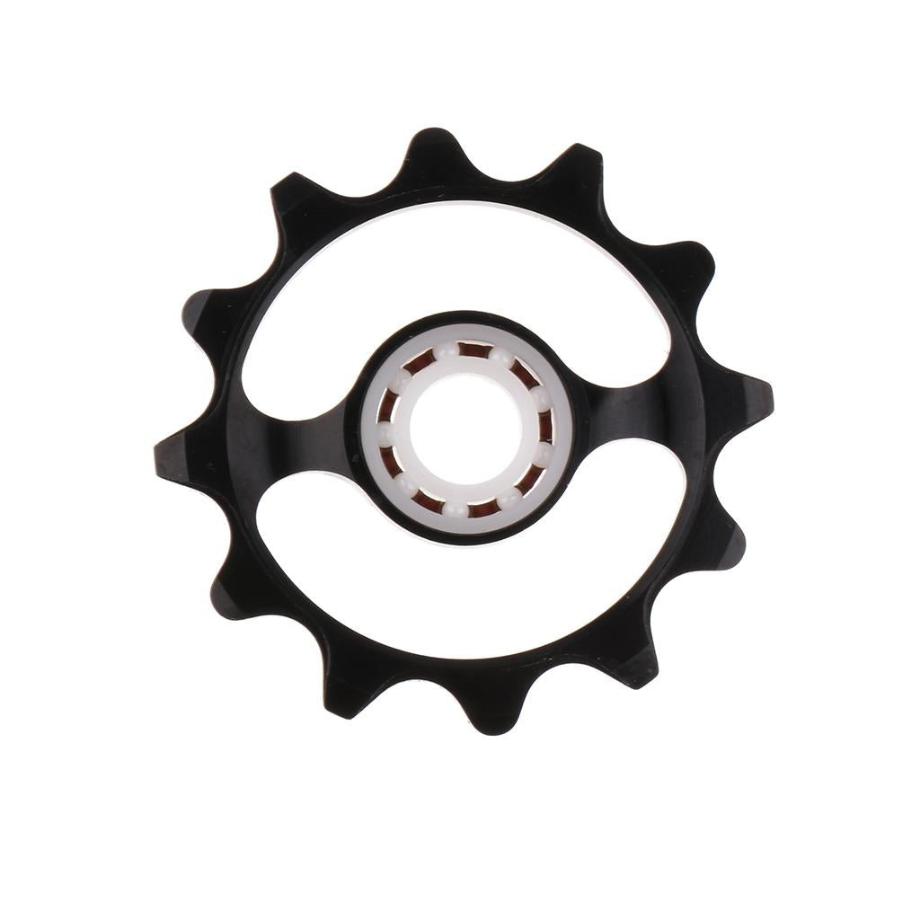 Bike Jockey Wheel Bicycle Rear Derailleur Ceramic 12T Guide Wheel Black