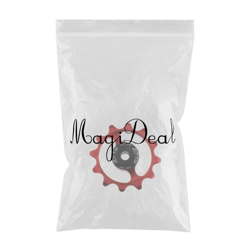 Bike Jockey Wheel Bicycle Rear Derailleur Ceramic 12T Guide Wheel Red