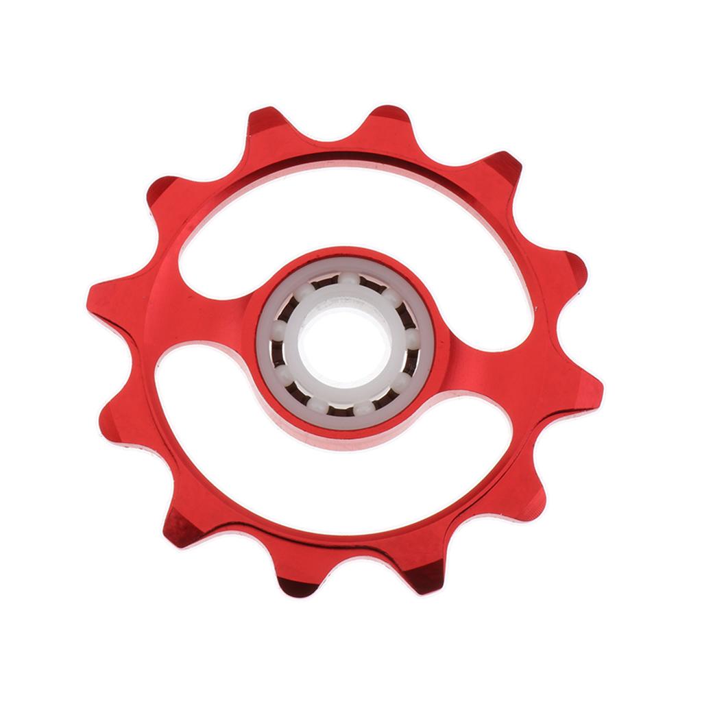 Bike Jockey Wheel Bicycle Rear Derailleur Ceramic 12T Guide Wheel Red