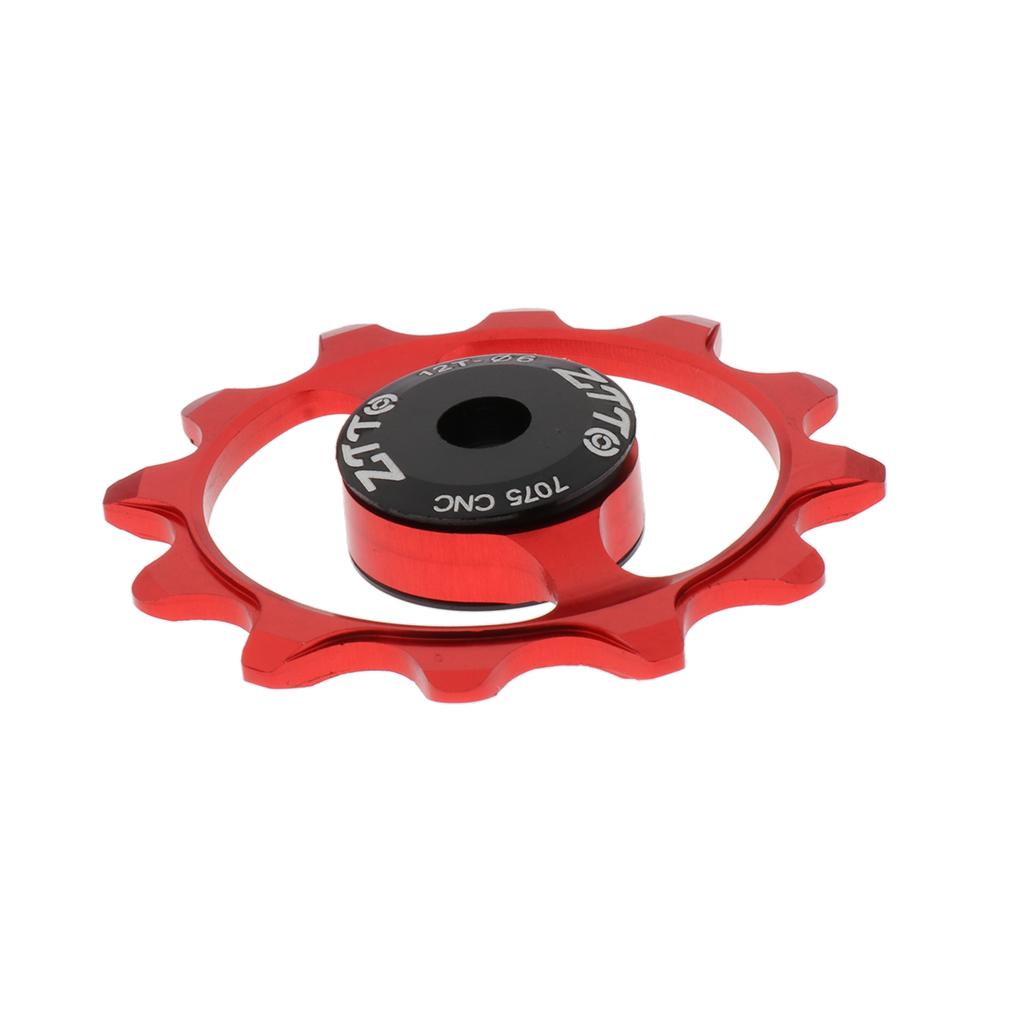 Bike Jockey Wheel Bicycle Rear Derailleur Ceramic 12T Guide Wheel Red