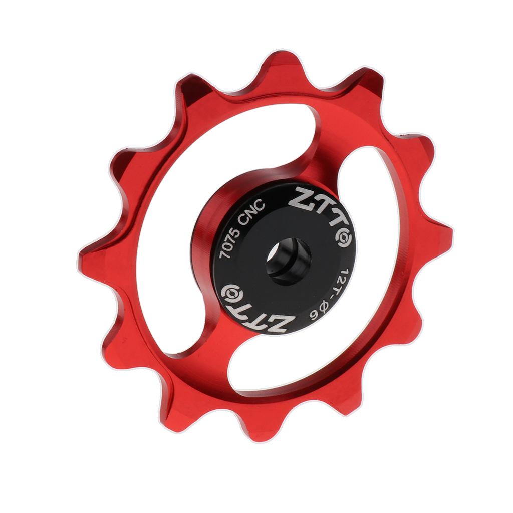 Bike Jockey Wheel Bicycle Rear Derailleur Ceramic 12T Guide Wheel Red