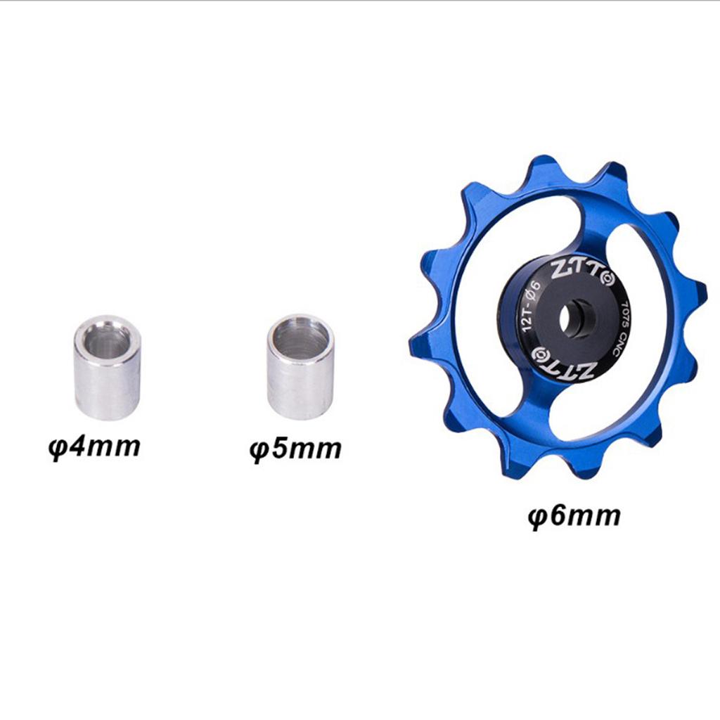 Bike Jockey Wheel Bicycle Rear Derailleur Ceramic 12T Guide Wheel Blue