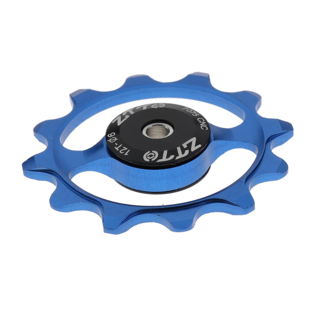 Bike Jockey Wheel Bicycle Rear Derailleur Ceramic 12T Guide Wheel Blue
