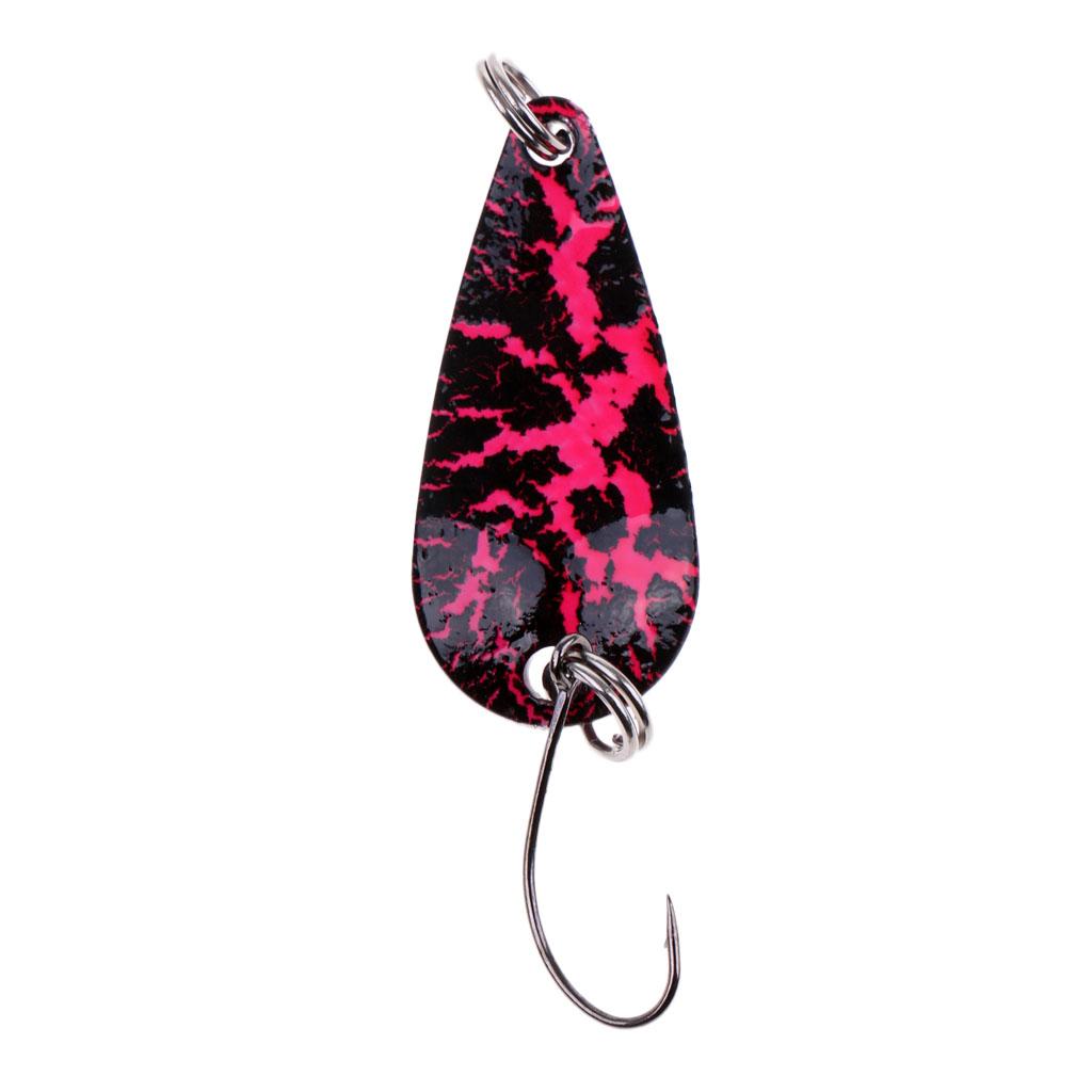 5Pcs Fishing Lures Set Copper Spoon Sequins Metal Lures Hard Baits Color 3