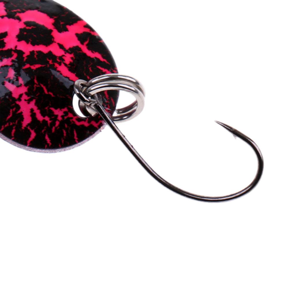 5Pcs Fishing Lures Set Copper Spoon Sequins Metal Lures Hard Baits Color 3