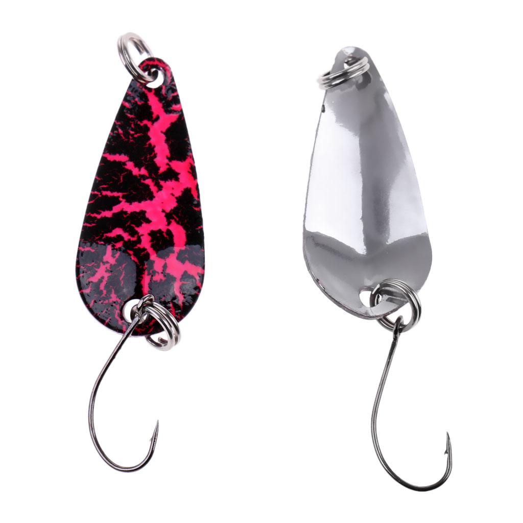 5Pcs Fishing Lures Set Copper Spoon Sequins Metal Lures Hard Baits Color 3