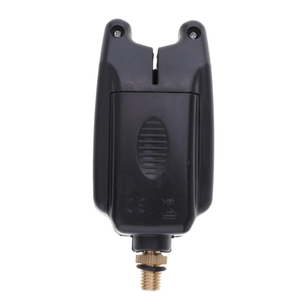 Fishing Bite Alarm Indicator Sound Light Alert Fishing Rod Holder Black