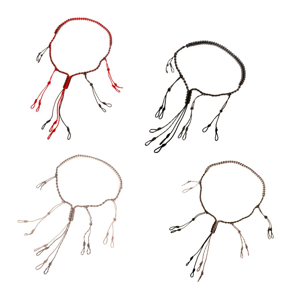 Duck Call Lanyard Secures 5 Calls Adjustable Loops Hunting Gear Black