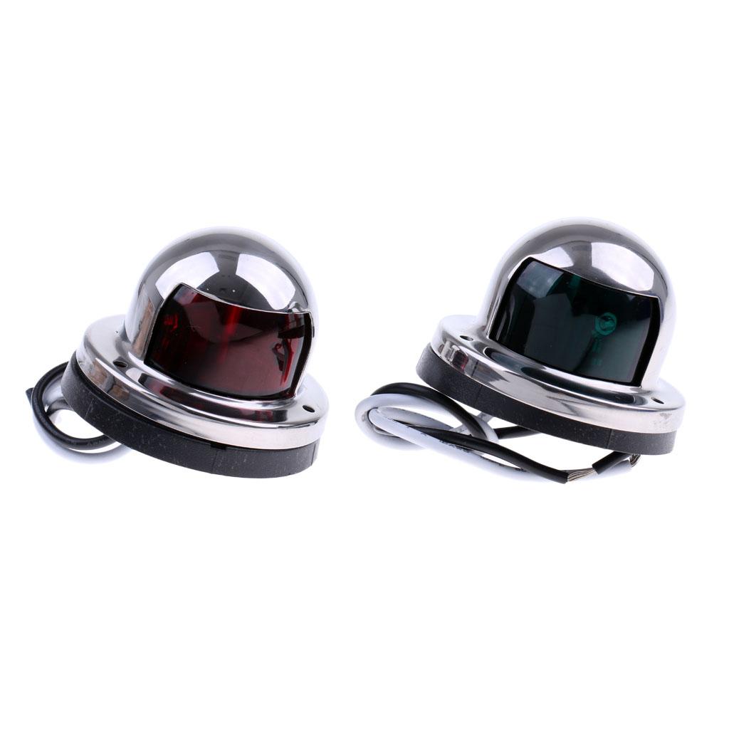 1Pair Marine Boat Yacht Light Stainless LED Navigation Sailing Signal Lights
