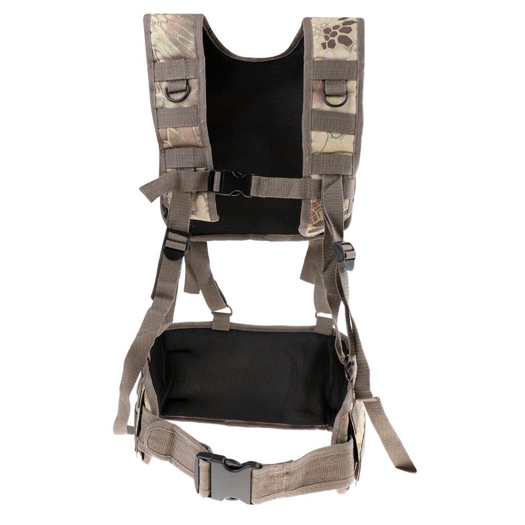 Tactical Molle Combat Vest with Battle Belt Hunting Harness Vest Camo