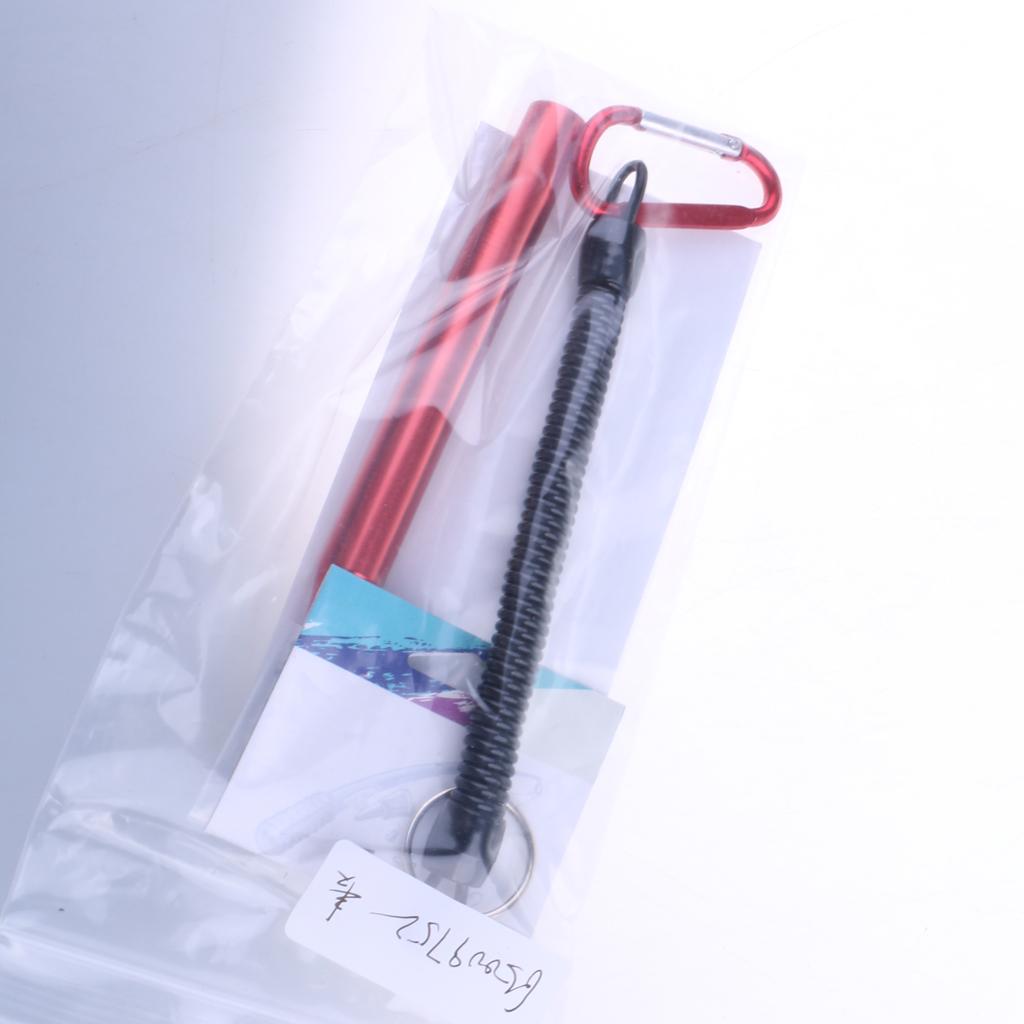 Wacky Worm Rig Tool Lures O-Ring Tool with 10 Orings Fishing Lanyard Red