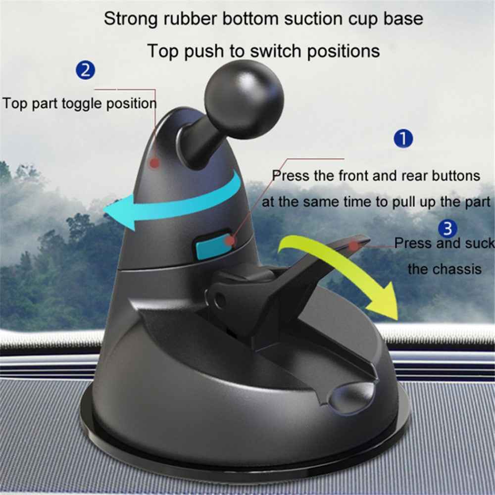 F4206 3 Gears Adjustable Sucker Car Fan 360 Degree Rotatable Double Head Air Fan
