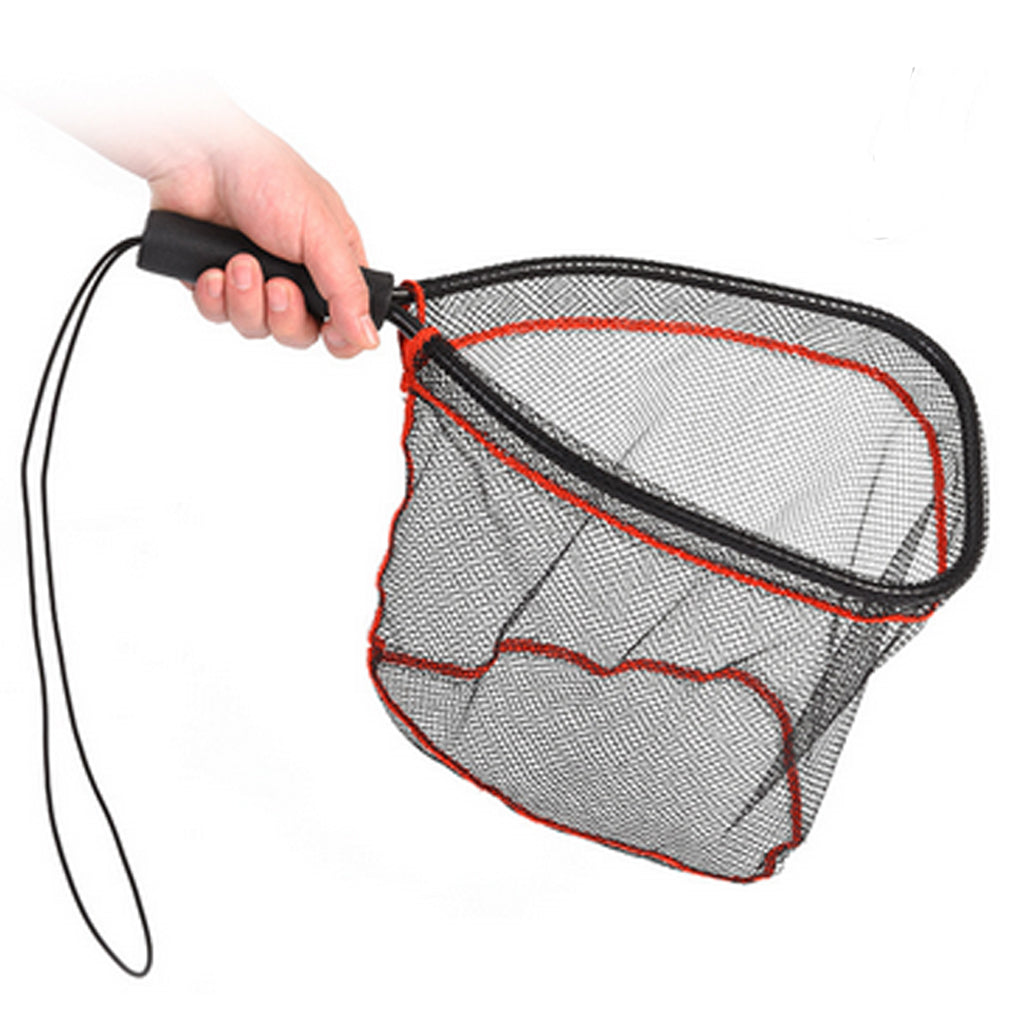 Aluminum Landing Net Catch and Release Nets Fly Fishing Nylon Mesh Brail Net