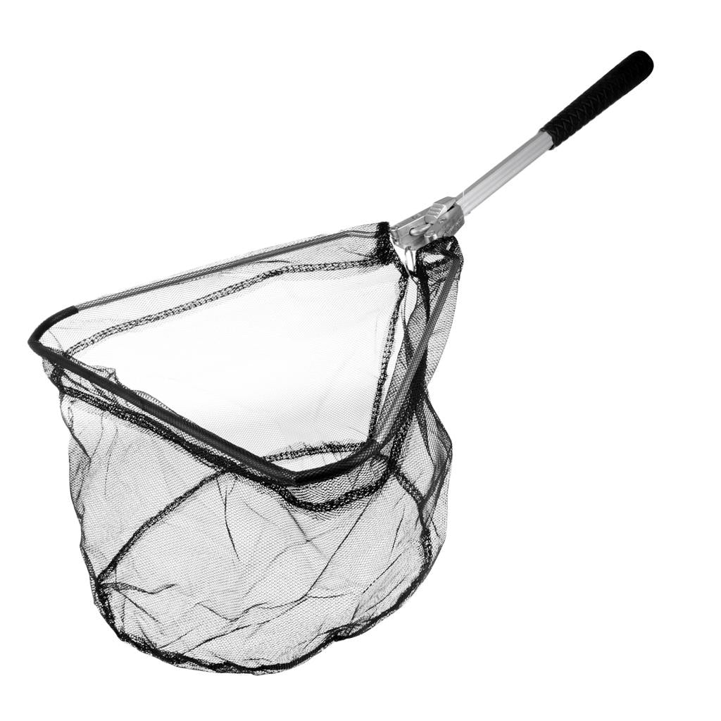 Aluminum Alloy 50cm Fishing Net Telescoping Foldable Landing Net Nylon Mesh