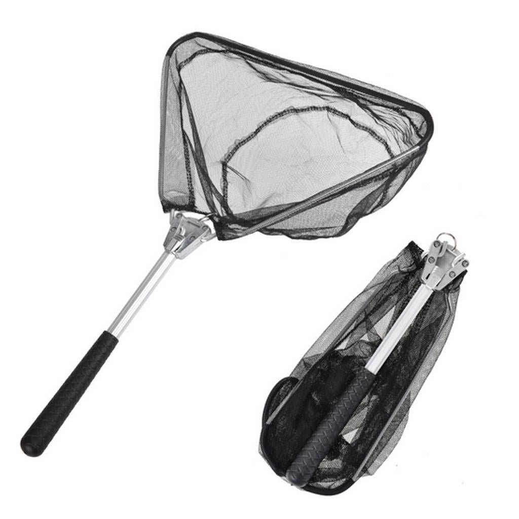 Aluminum Alloy 50cm Fishing Net Telescoping Foldable Landing Net Nylon Mesh