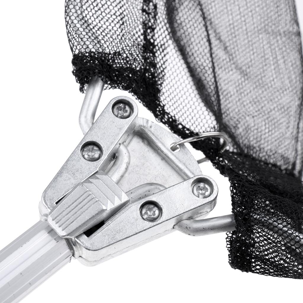 Aluminum Alloy 50cm Fishing Net Telescoping Foldable Landing Net Nylon Mesh