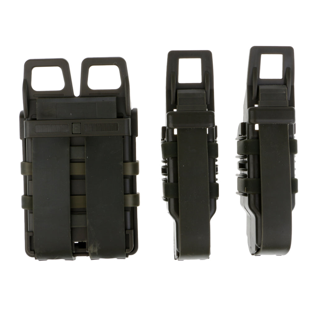 2 in 1 Tactical Fast Mag Pouch Holster Set Pack Bag Tool Pocket Green