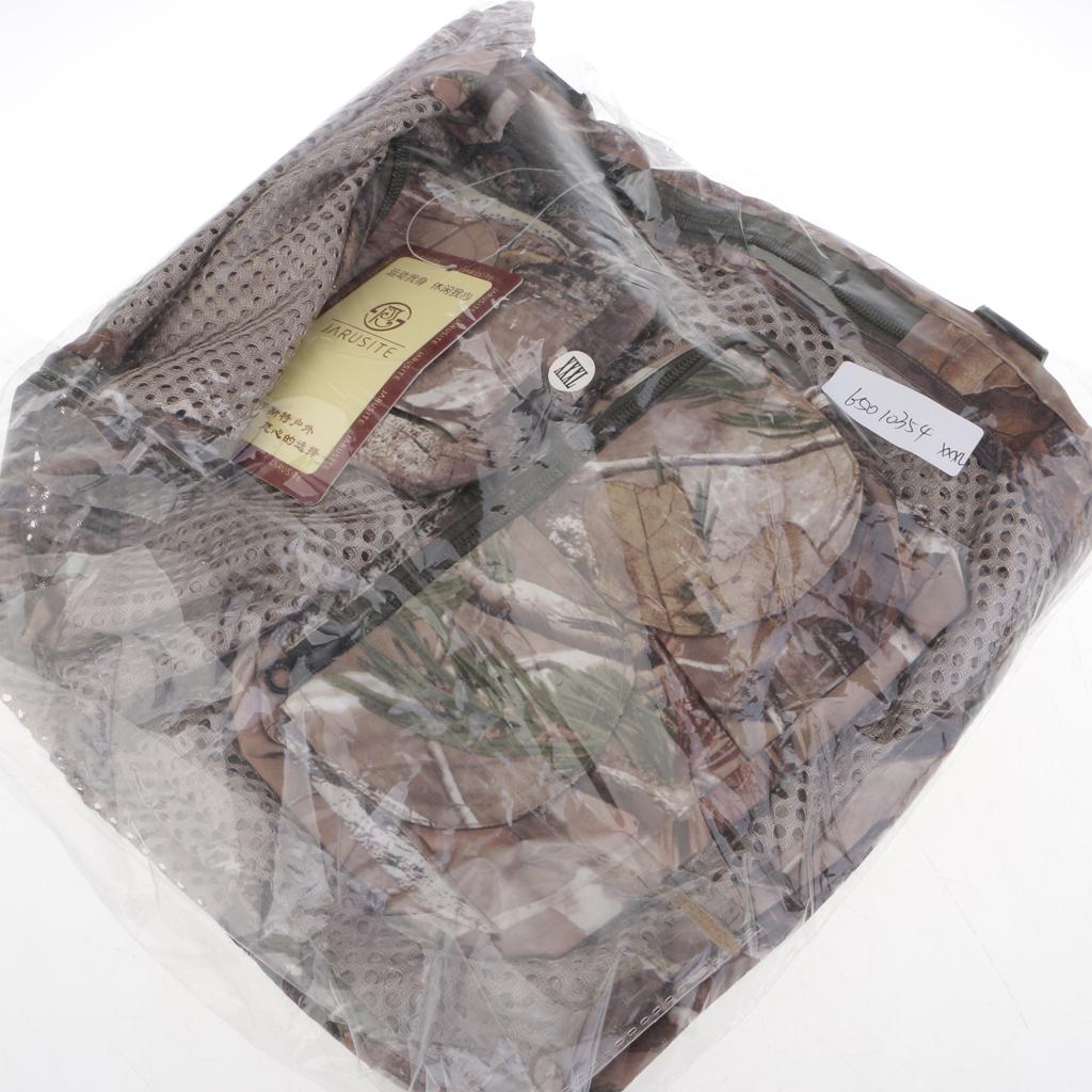 Multi-Pocket Fishing Hunting Mesh Vest Quick-Drying Photography Jacket XXXL