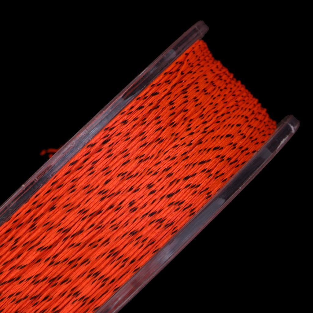 Fly Fishing Backing Line 100M 20LB High Strength Braid Fly Line Black Orange