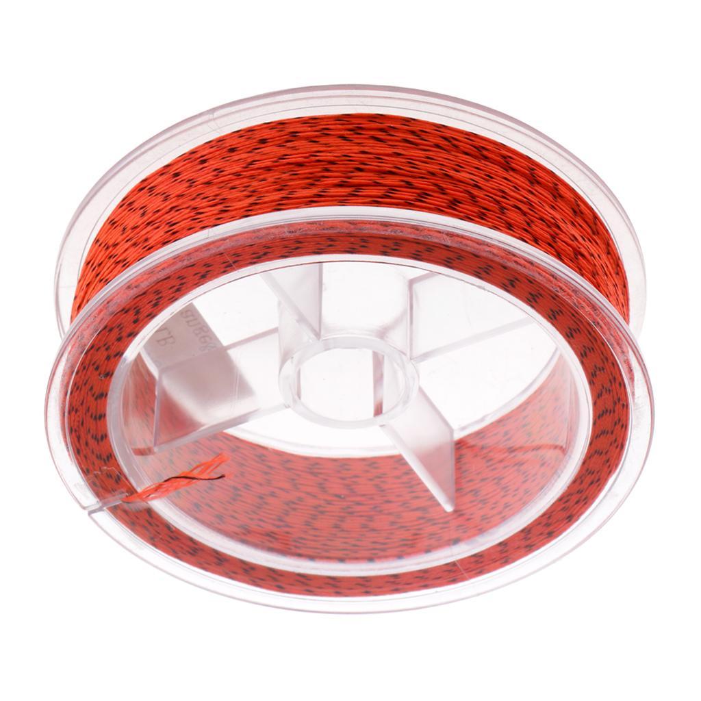 Fly Fishing Backing Line 100M 20LB High Strength Braid Fly Line Black Orange