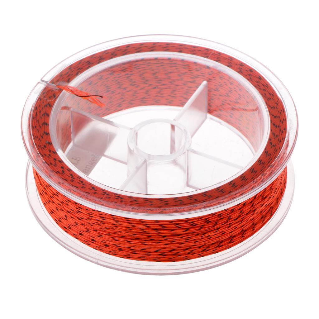 Fly Fishing Backing Line 100M 20LB High Strength Braid Fly Line Black Orange