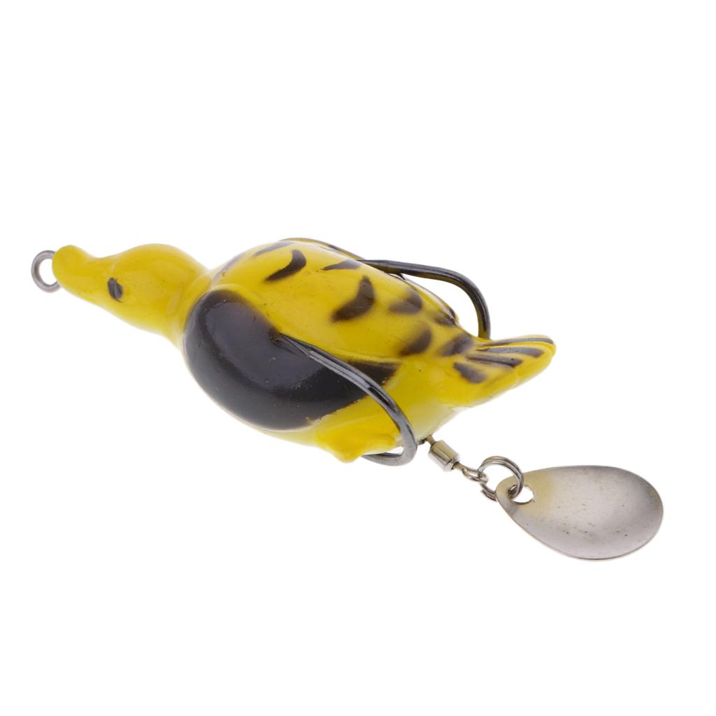 Little Duck Fishing Lure Bait Crankbaits Silicone Tackle 2.8inch Yellow