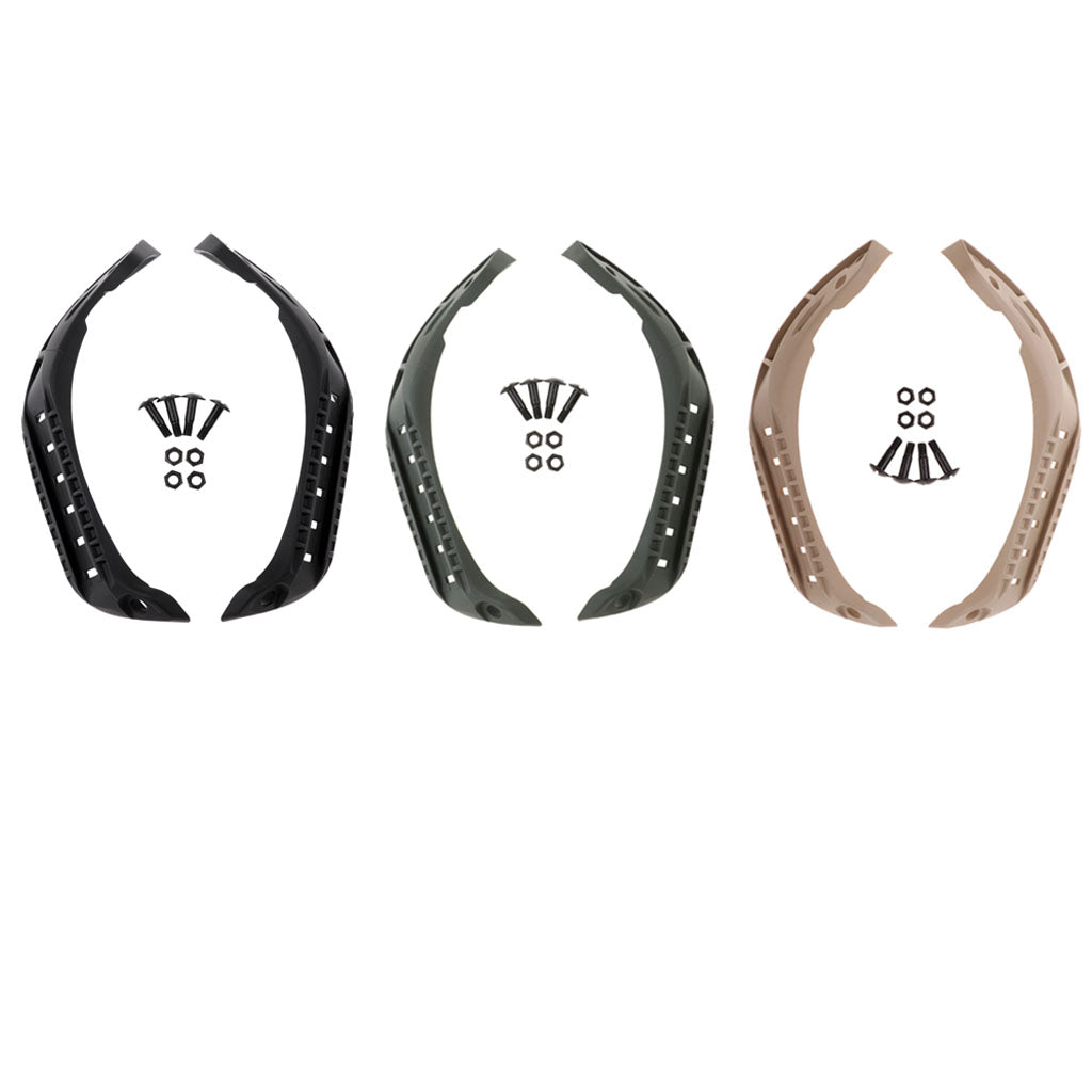 MICH Helmet Accessory Rail Mount Kit Helmet Side Rail Guides Black