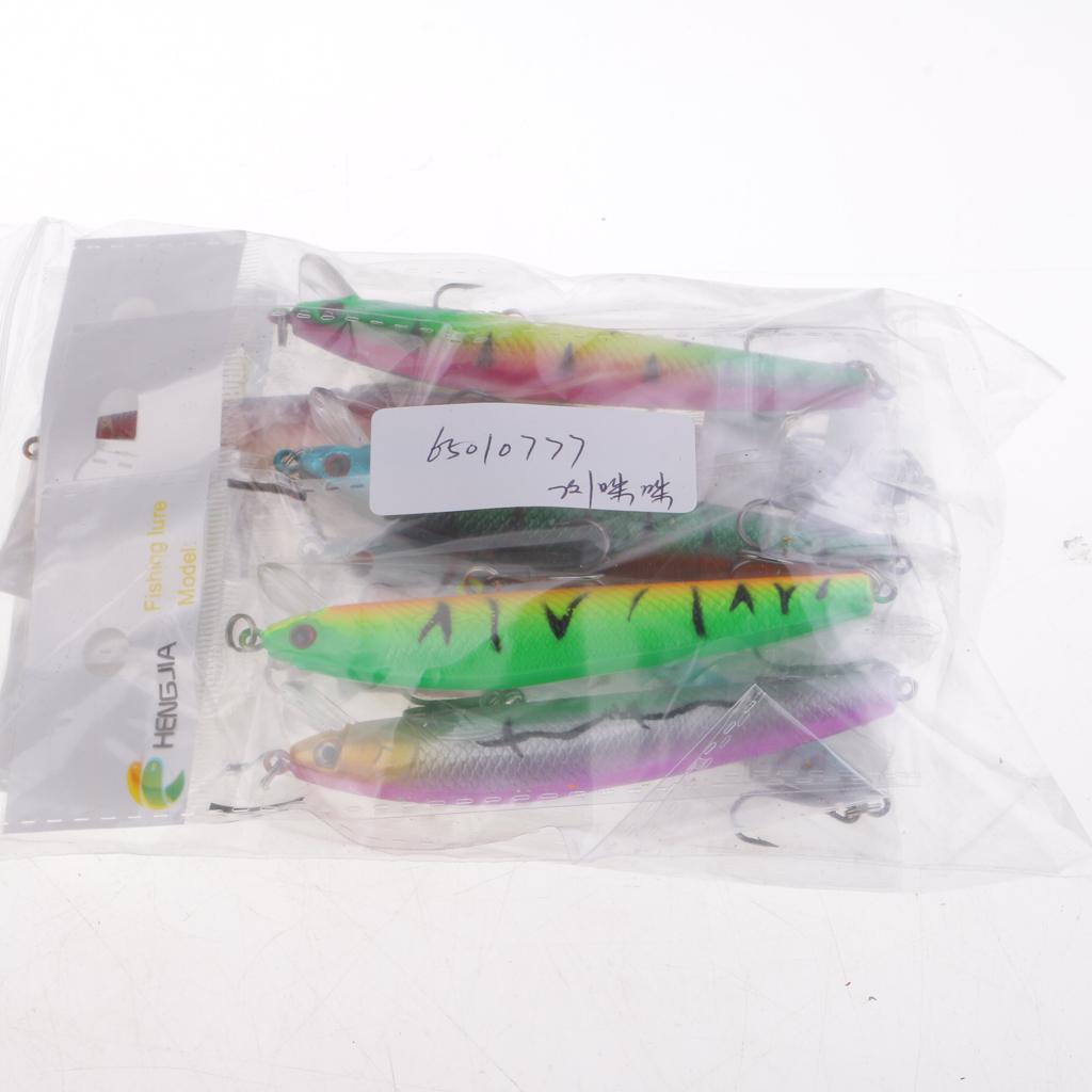 10pcs Fishing Lure Minnow Lure Minnow Baits Tackle Anchor Hook 9.5CM/8.5G