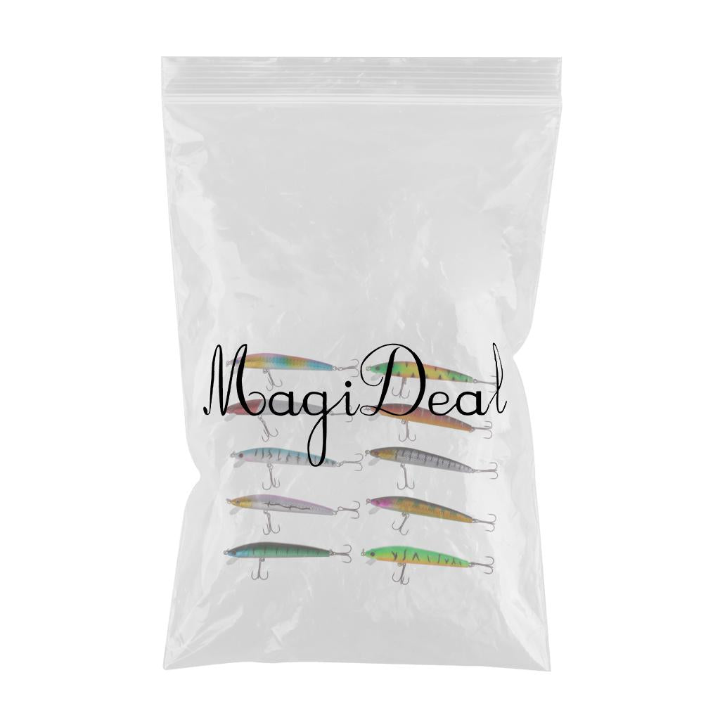 10pcs Fishing Lure Minnow Lure Minnow Baits Tackle Anchor Hook 9.5CM/8.5G
