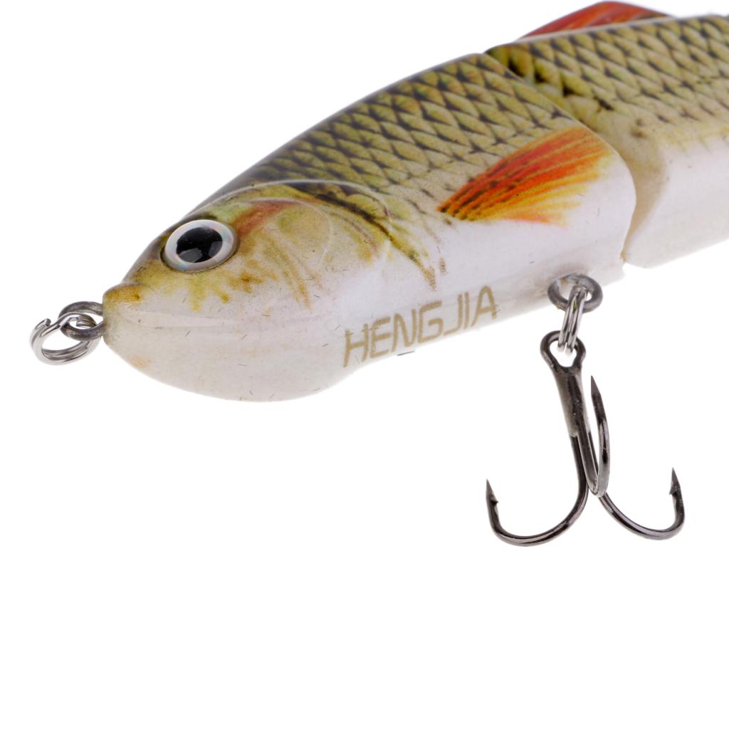 5pcs Multi Jointed Bass Striper Crappie Fishing Bait Swimbait Lure Life-like