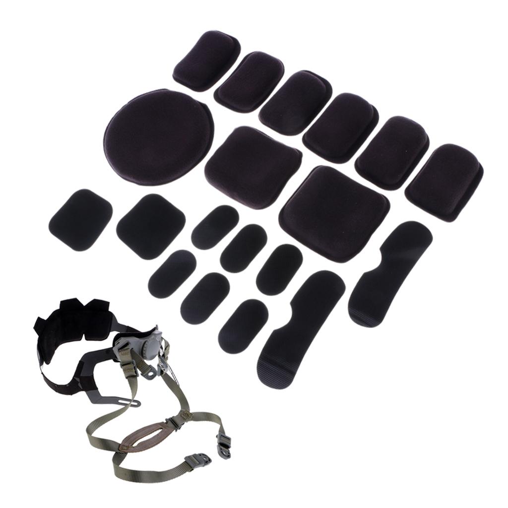 MICH Fast Helmet Retention System Strap & Helmet Cushion Pads Set Gray