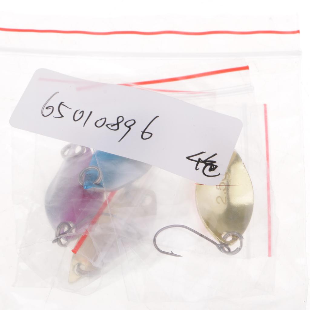 4 Pieces Fishing Lures Baits Spoon Lures Metal Hard Baits Crankbaits Tackle