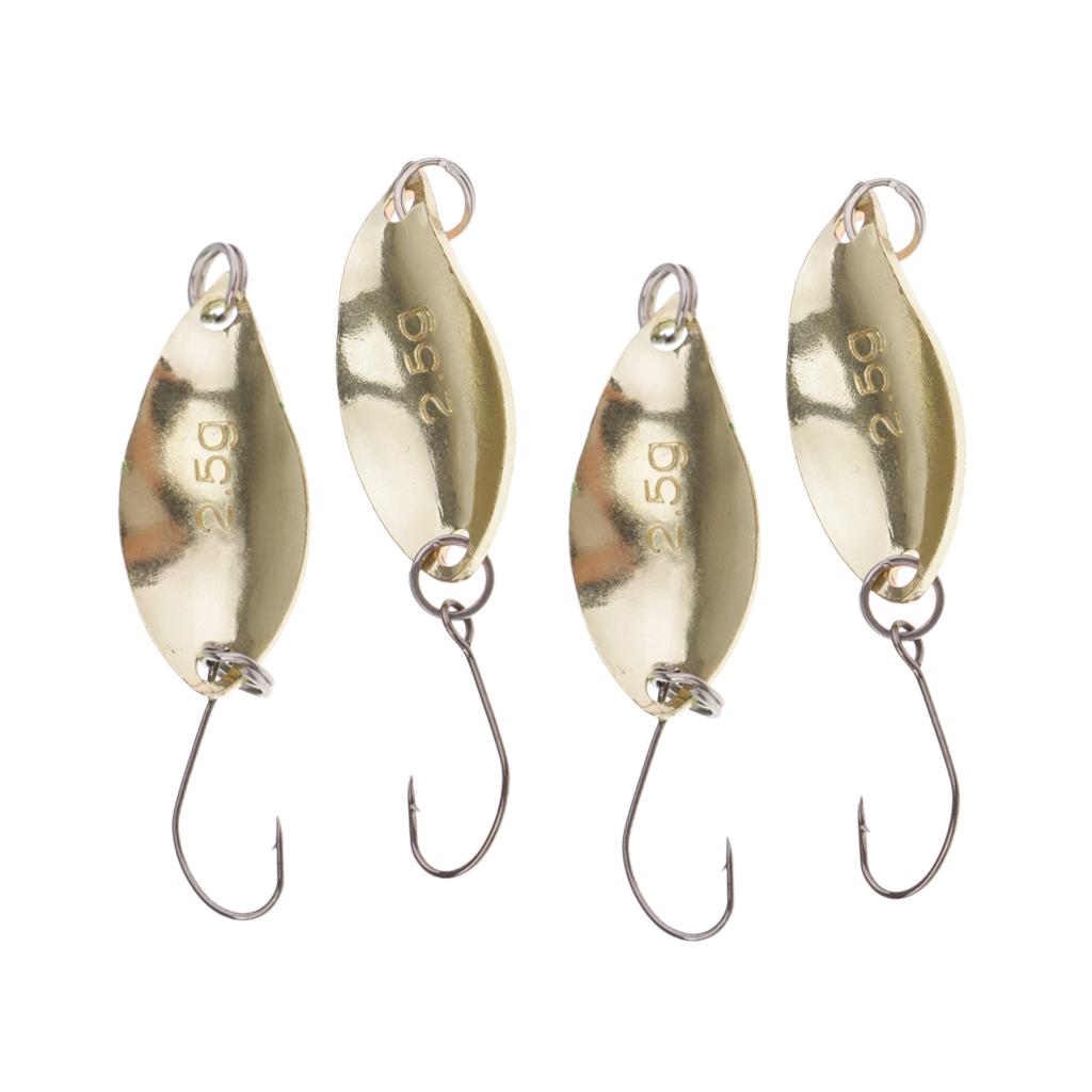 4 Pieces Fishing Lures Baits Spoon Lures Metal Hard Baits Crankbaits Tackle